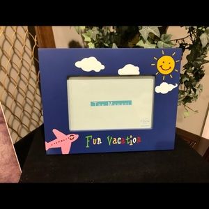 Hand painted wood 4x6 photo frame